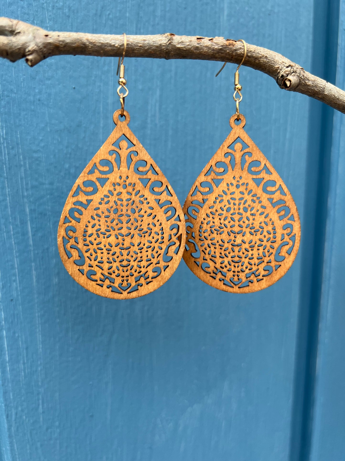 Wood Art Bohemian Earrings - Cosmoi Zen